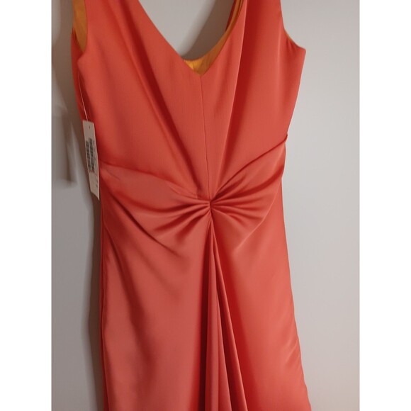 New Cachet Orange Dress Formal Fit And Flair Sz 4 - Picture 4 of 5